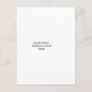 White Personalised – Your Logo & Text Here Holiday Postcard