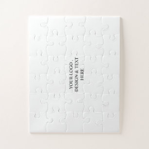White Personalised – Your Logo & Text Here Jigsaw Puzzle