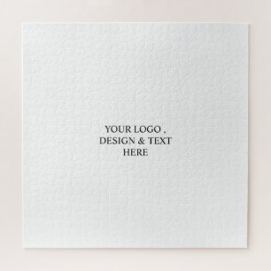 White Personalised – Your Logo & Text Here Jigsaw Puzzle