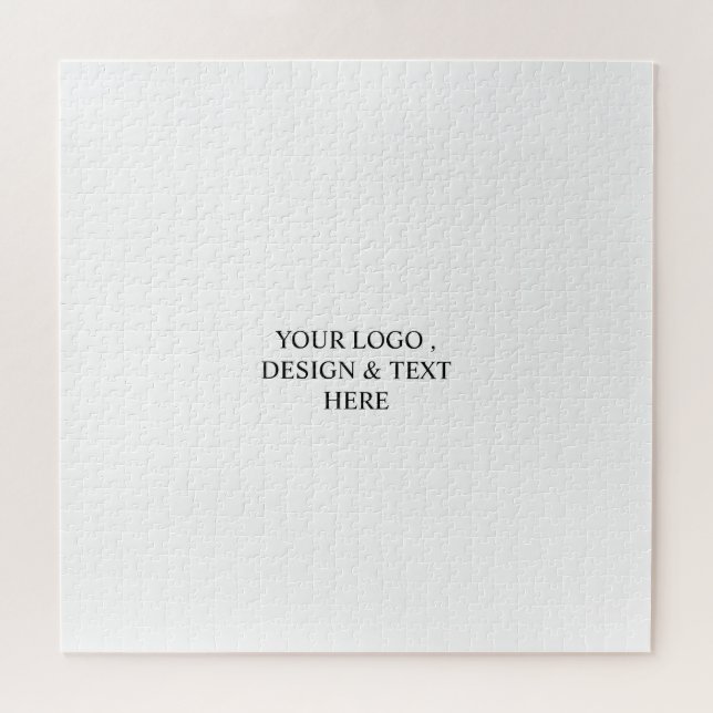 White Personalised – Your Logo & Text Here  Jigsaw Puzzle (Horizontal)