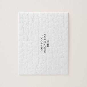 White Personalised – Your Logo & Text Here Jigsaw Puzzle