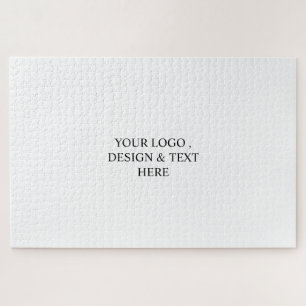White Personalised – Your Logo & Text Here Jigsaw Puzzle