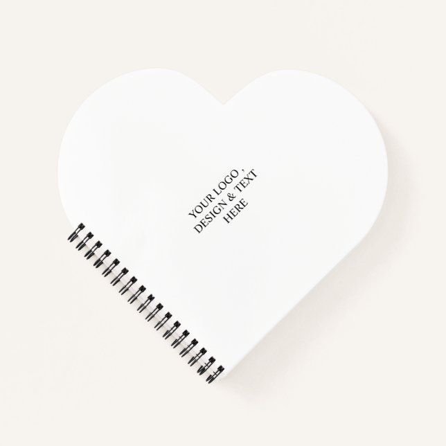 White Personalised – Your Logo & Text Here  Notebook (Front)