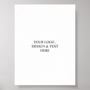 White Personalised – Your Logo & Text Here  Poster