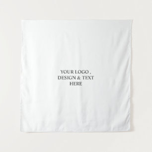 White Personalised – Your Logo & Text Here Tapestry
