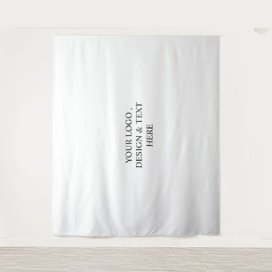 White Personalised – Your Logo & Text Here Tapestry