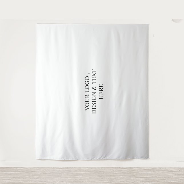 White Personalised – Your Logo & Text Here  Tapestry (Front)