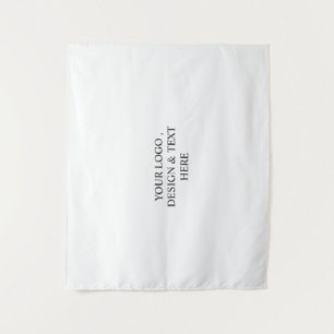 White Personalised – Your Logo & Text Here Tapestry