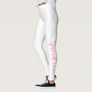 White Personalized Leggings Spread Kindness