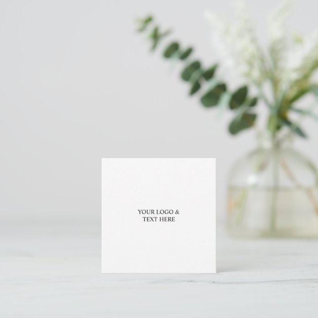 White Personalized – Your Logo & Text Here Card (Standing Front)
