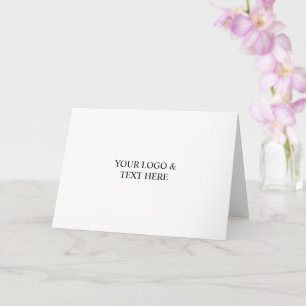 White Personalized – Your Logo & Text Here Card