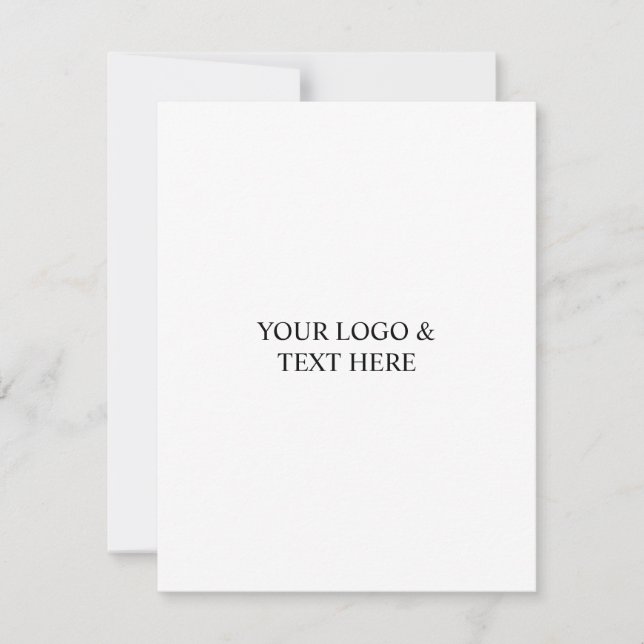 White Personalized – Your Logo & Text Here Card (Front)