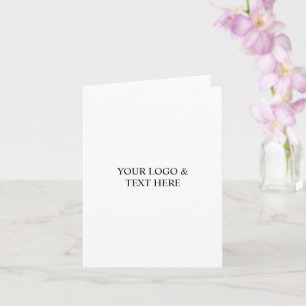 White Personalized – Your Logo & Text Here Card