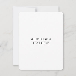 White Personalized – Your Logo & Text Here Card