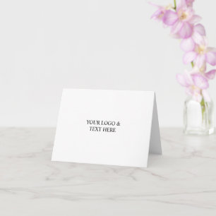 White Personalized – Your Logo & Text Here Card