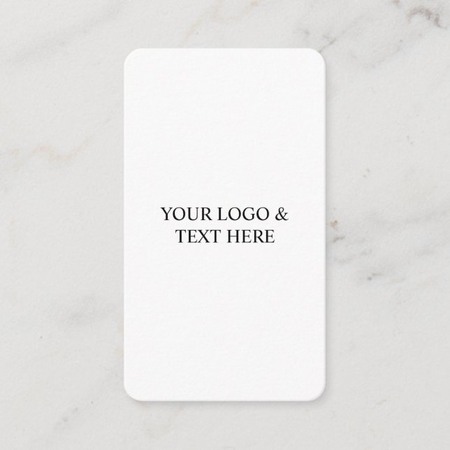 White Personalized – Your Logo & Text Here Enclosure Card (Front)