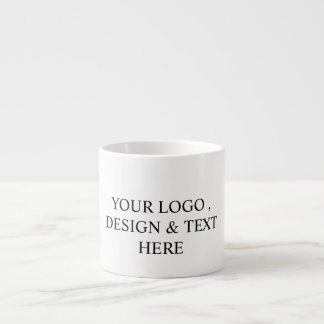 White Personalized – Your Logo & Text Here Espresso Cup