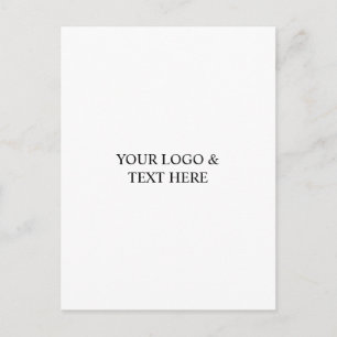 White Personalized – Your Logo & Text Here Holiday Postcard