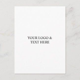 White Personalized – Your Logo & Text Here Holiday Postcard