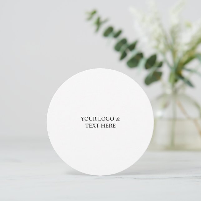 White Personalized – Your Logo & Text Here Invitation (Standing Front)