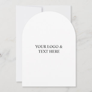 White Personalized – Your Logo & Text Here Invitation