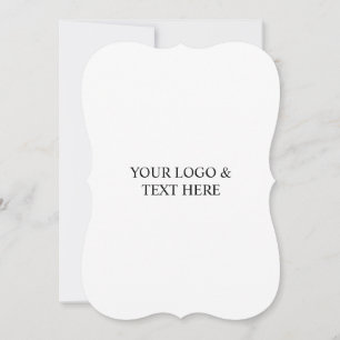 White Personalized – Your Logo & Text Here Invitation