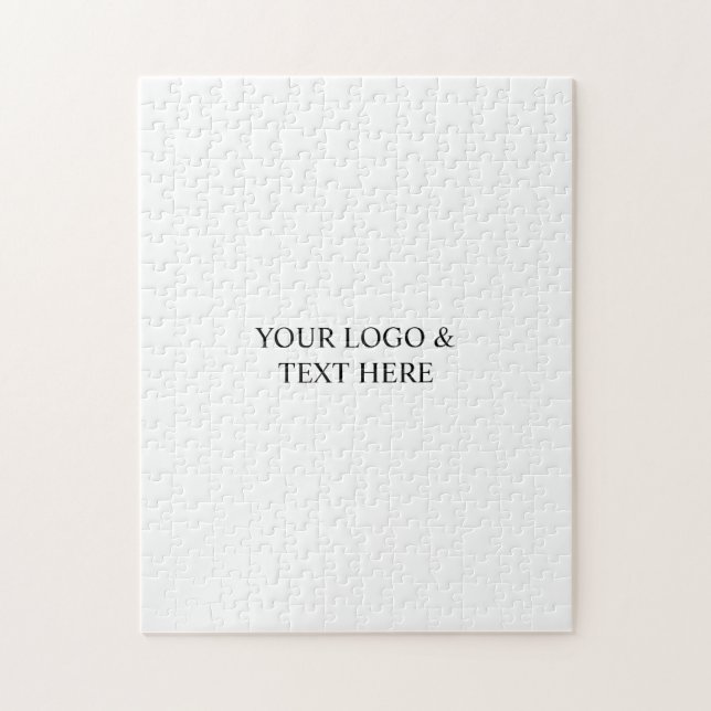 White Personalized – Your Logo & Text Here Jigsaw Puzzle (Vertical)
