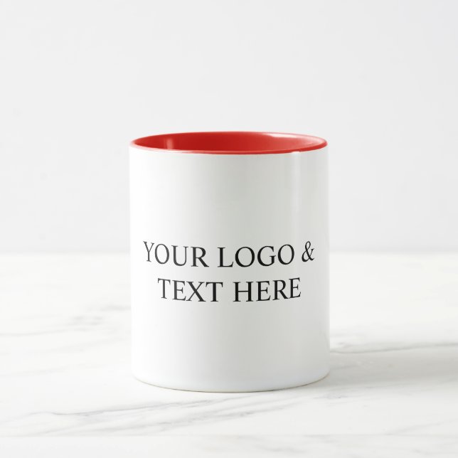White Personalized – Your Logo & Text Here Mug (Center)