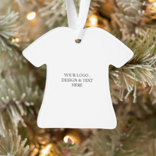 White Personalized – Your Logo & Text Here Ornament