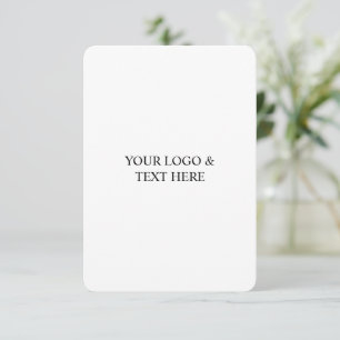 White Personalized – Your Logo & Text Here Save The Date