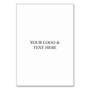White Personalized – Your Logo & Text Here Table Number