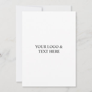 White Personalized – Your Logo & Text Here Thank You Card