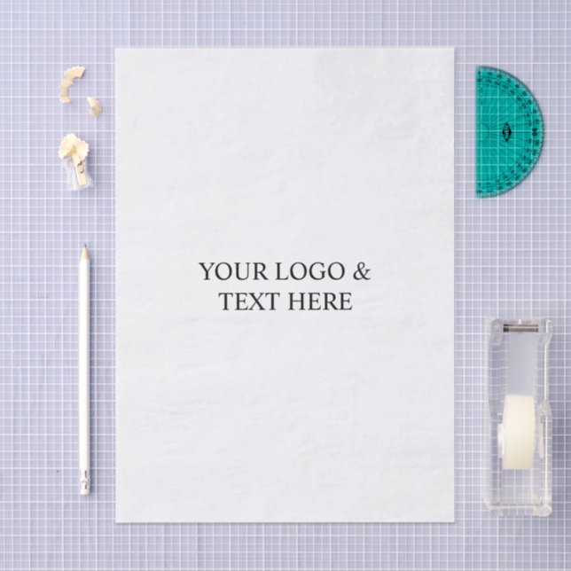 White Personalized – Your Logo & Text Here Tissue Paper (Craft)