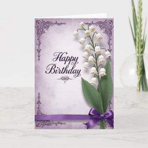 White Petal Birthday Card