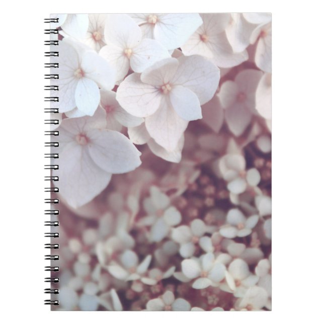 WHITE PETALED FLOWERS NOTEBOOK (Front)