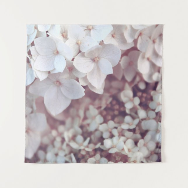 WHITE PETALED FLOWERS TAPESTRY (Front)