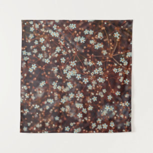 WHITE PETALED FLOWERS TAPESTRY