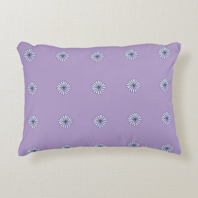 White Petals Lavender  Decorative Cushion (Front)