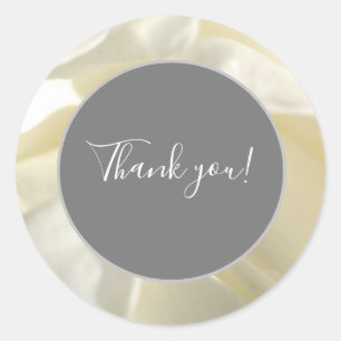 White Petals Print Sticker