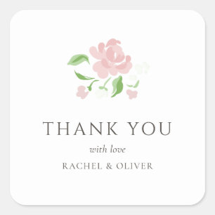 White Petit Floral Wedding Sticker