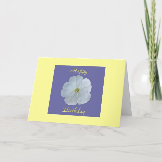 White Petunia Card (Front)