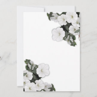 White Petunia Invitation