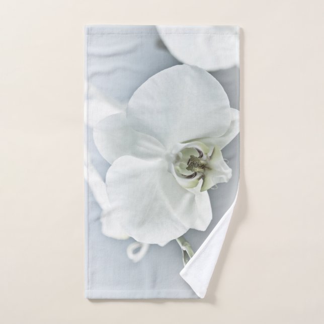 White Phaleonopsis Orchid Hand Towel (Hand Towel)
