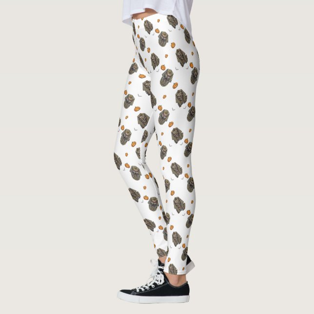 🤍 White Pharaoh Mummy Halloween Tee 🎃👑 Leggings (Left)