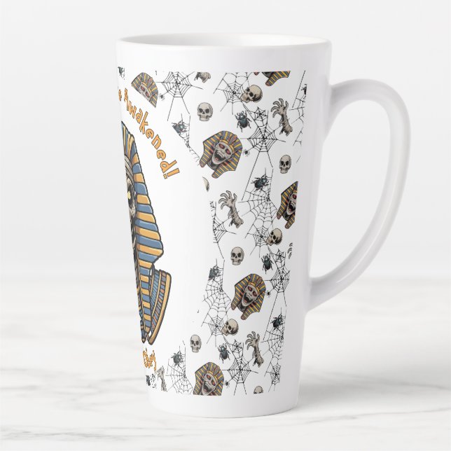 🤍 White Pharaoh Mummy Mug 🎃☕👑 (Right)