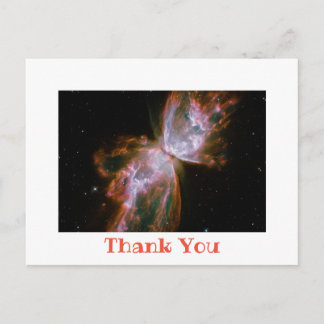 White Photo Border Thank You Postcard