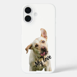 White Photo Minimalist Pet Memorial iPhone Case