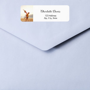 White photo wedding script return address