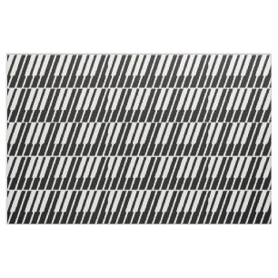White Piano Keys Fabric