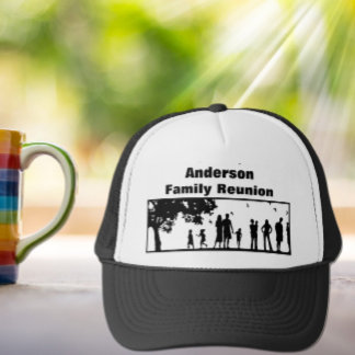 White Picnic Graphic Family Reunion | Family Name Trucker Hat